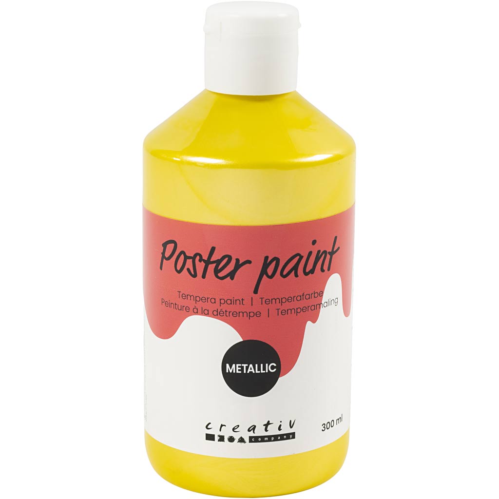 Creativ Company Temperafarbe Metallic, Gelb, 300 ml 1 Dose
