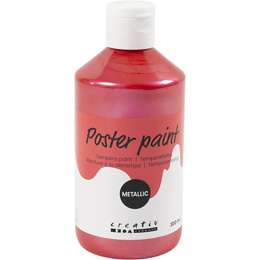 Creativ Company Temperafarbe Metallic, Rot, 300 ml 1 Dose