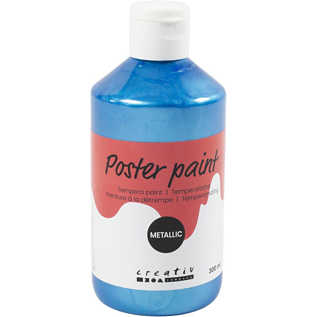 Creativ Company Temperafarbe Metallic, Blau, 300 ml 1 Dose