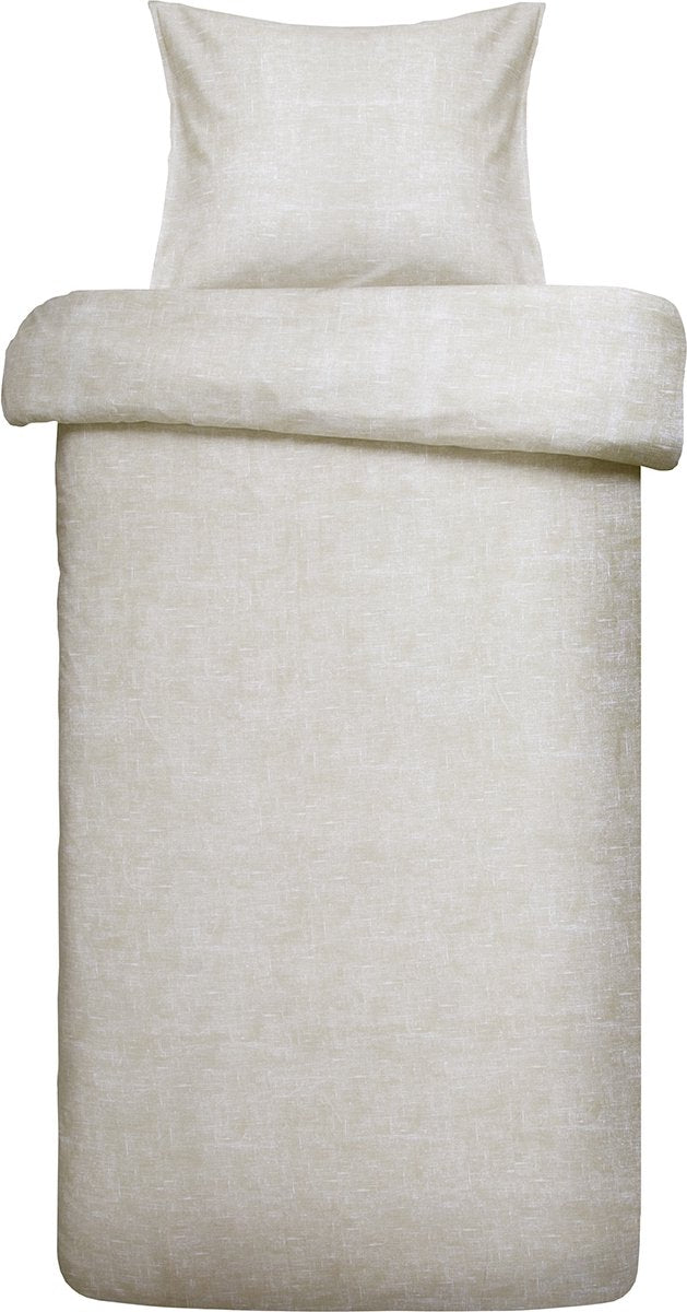 Damai Bettbezug ebba – Bio-Baumwolle – 140 x 200 220 cm – beige + 1 Kissenbezug 60 x 70