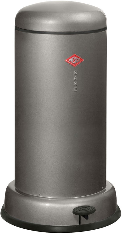 Wesco Baseboy Abfallbehälter mit Soft-Close | 20 Liter | Metall - Graphit | Treteimer