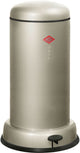Wesco Baseboy Abfallbehälter mit Soft-Close | 20 Liter | Metall - Neusilber | Treteimer