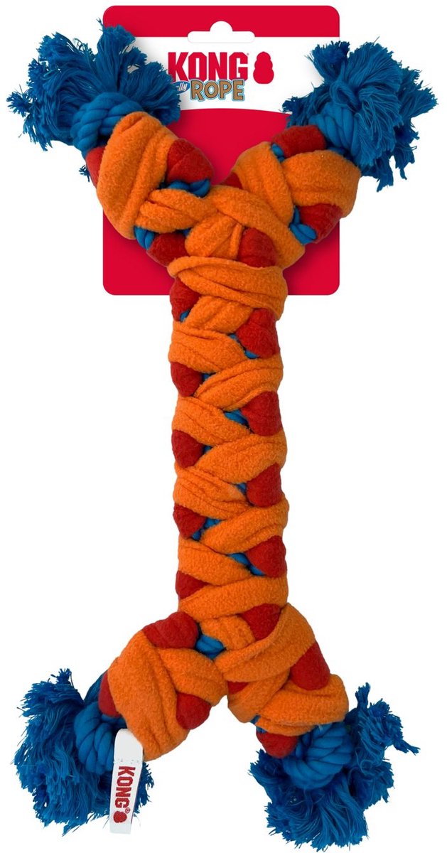 Kong Rope Rally Bone – Zugspielzeug – 38,1 x 15,88 x 3,18 cm, mehrfarbig m