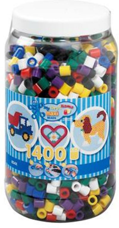 Hama Iron Perlen Maxi im Pot -Mix -Standard (00), 1400st.