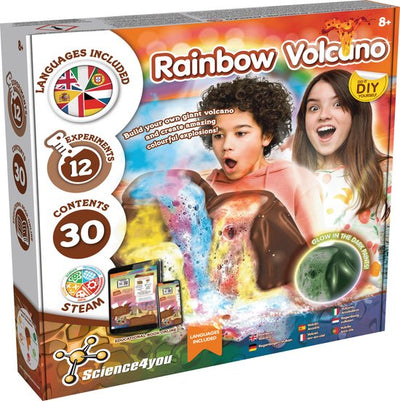 Wissenschaft 4 Sie Regenbogenvulkan -Set leuchten im Dunkeln