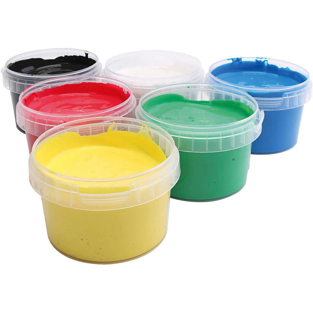Primo Fingerfarbe, verschiedene Farben, 6x250 ml 1 Box