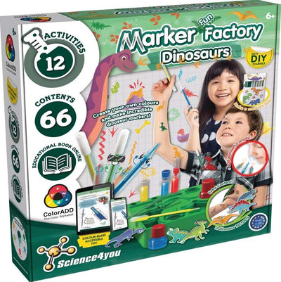 Wissenschaft 4 Sie Marker Factory mit Dinosauriensen