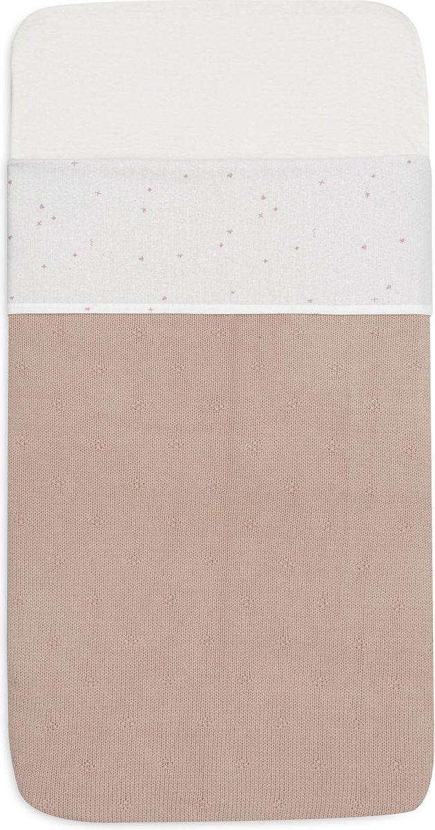 Jollein – Babybettlaken – 120 x 150 cm – Bett, Babybett – Baumwolle – funkelnde Wildrose