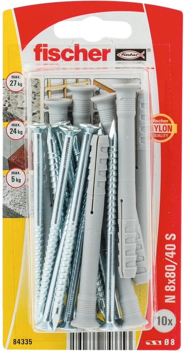 Fischer dhz n8x80 40zk Nageldübel mit (10x) 52252
