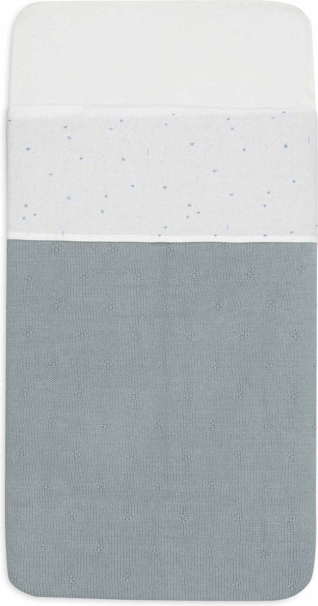 Jollein – Babybettlaken – 120 x 150 cm – Bett, Babybett – Baumwolle – funkelndes Meeresgrün