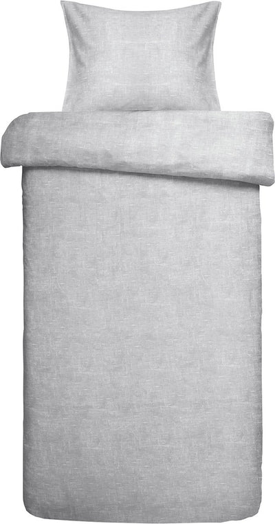 Damai Bettbezug ebba – Bio-Baumwolle – 140 x 200 220 cm – grau + 1 Kissenbezug 60 x 70
