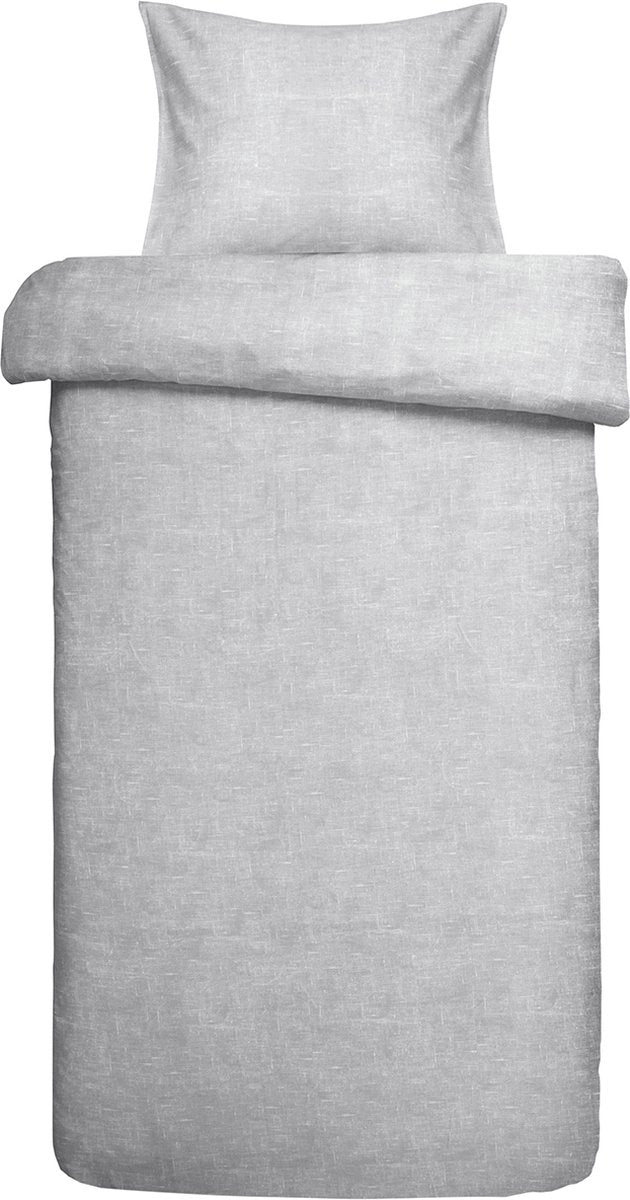 Damai Bettbezug ebba – Bio-Baumwolle – 140 x 200 220 cm – grau + 1 Kissenbezug 60 x 70
