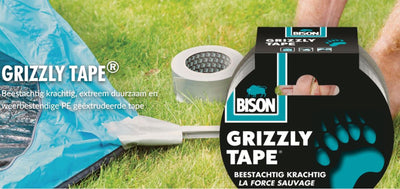 Bison-Grizzly-Klebeband, silberfarben, Rolle 10 m x 5 cm