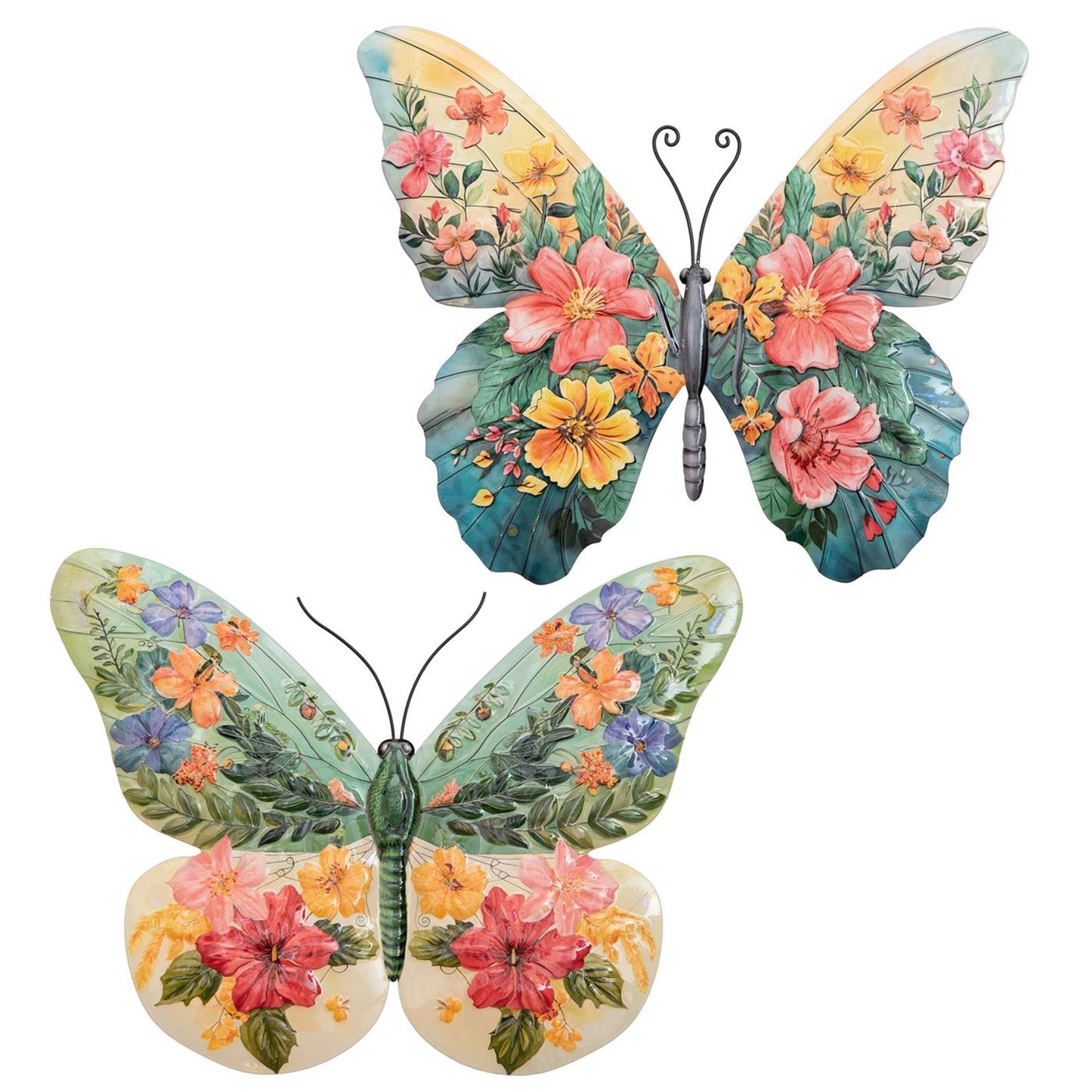 Anna's Collection Wanddeko Schmetterlingsblumen 38x28,5cm
