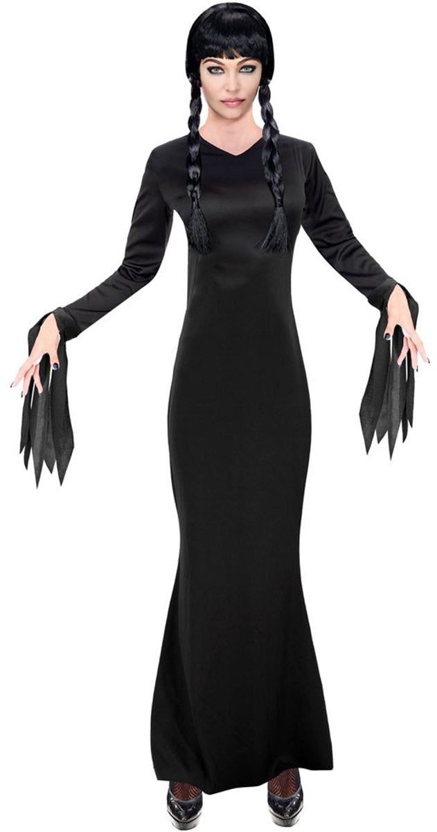 Widmann the Addams Family Morticia – schwarzes Kleid – Größe L