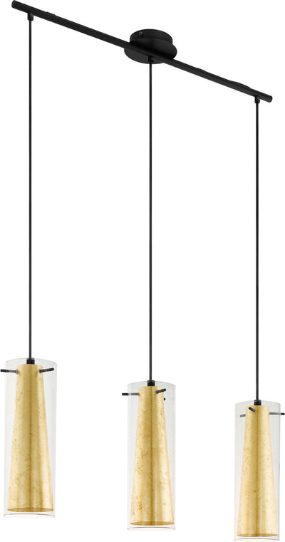 Eglo Pinto Gold Hängelampe – E27 – 72,5 cm – Schwarzgold