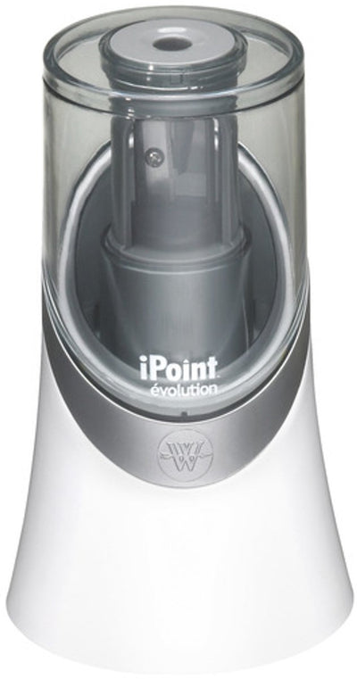 Westcott Bleistiftspitzer – iPoint Evolution – elektrisch – ohne Batterien – weiß – AC-E55031