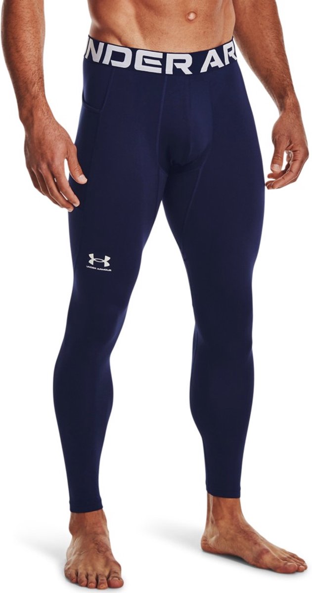 Under Armour UA CG Armour Leggings-Blau Herren-Sportleggings – Midnight Navy – Weiß