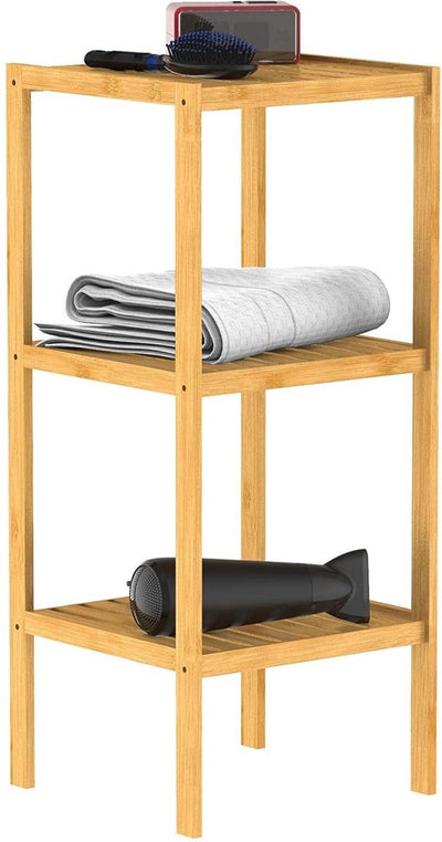 Eisl Bambusregal – Lagerregal mit 3 Fächern – langlebig – (B x H x T) ca. 34 x 80 x 33 cm