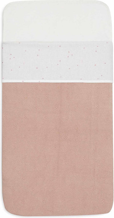 Jollein – Babybettlaken – 120 x 150 cm – Bett, Babybett – Baumwolle – funkelnde Wildrose