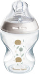 Tommee Tippee Natural Start Babyflasche – Set bestehend aus 1 x 260 ml Babyflasche – niedrige Fördergeschwindigkeit 0 m+ – mit Igelmotiv
