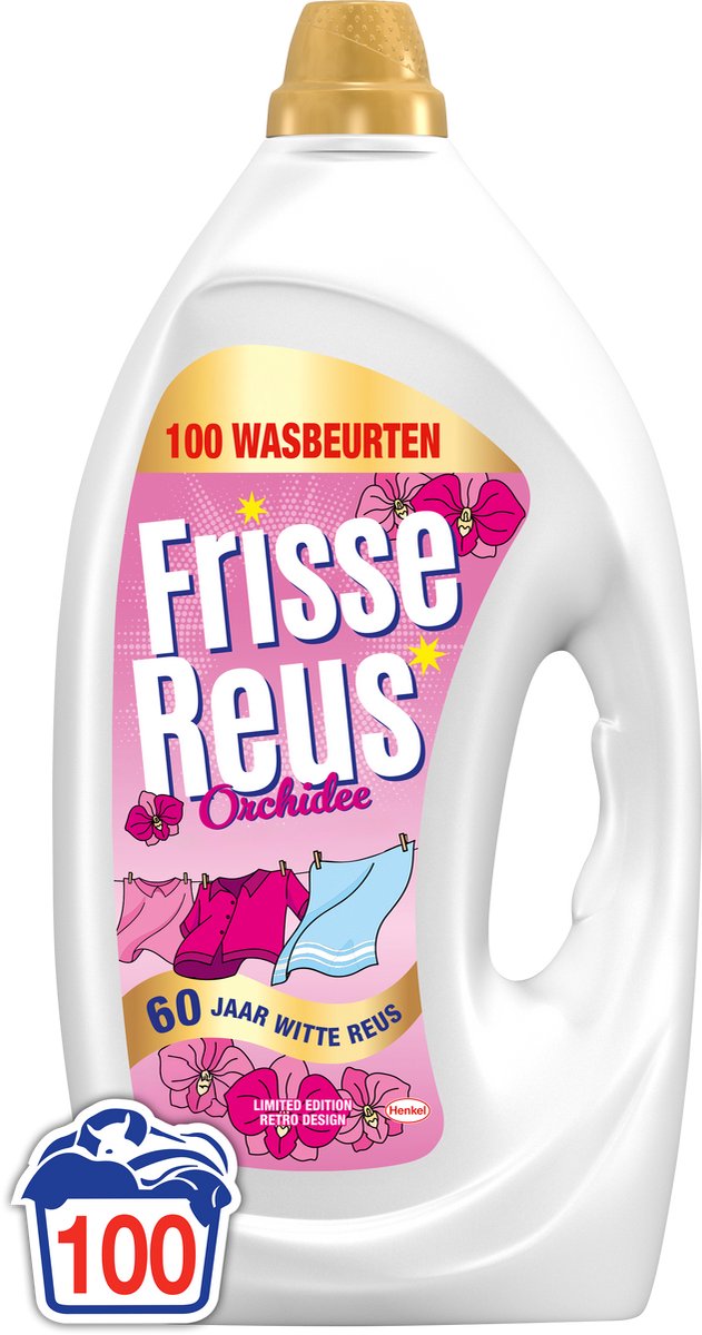 Frische Riesen-Gel-Orchidee – Flüssigwaschmittel – Buntwäsche – Frisches Dufterlebnis – 100 Wäschen – Großverpackung