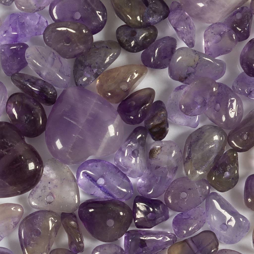 Creativ Company Kristallperlen, Amethyst, D 7-12 mm, Lochgröße 1 mm, ca. 63 Stück, lila, 63 Stück 1 Box