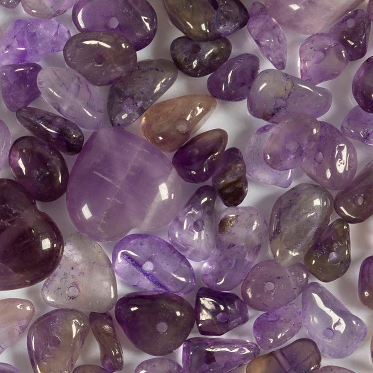 Creativ Company Kristallperlen, Amethyst, D 7-12 mm, Lochgröße 1 mm, ca. 63 Stück, lila, 63 Stück 1 Box