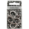 Creativ Company Karabinerverschluss, L: 30 mm, Lochgröße 3 mm, Antiksilber, 4 Stück 1 Box