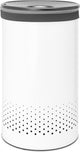 Brabantia Wäschekorb – mit Deckel – 60 l – Weiß Dunkelgrau