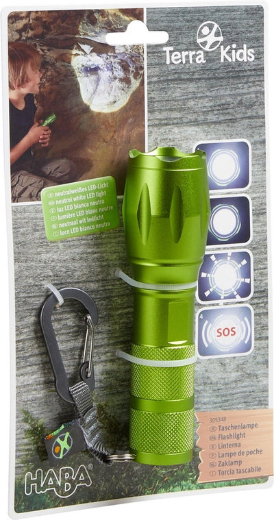 Haba Taschenlampe Terra Kids LED 13 cm Junior Aluminium grün