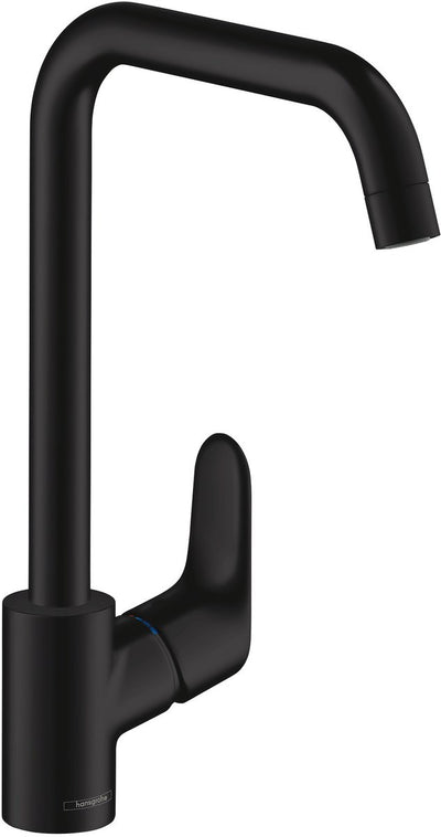 Hansgrohe Focus M41 – Küchenmischbatterie – Einhebelbedienung – 260 mm – mattschwarz