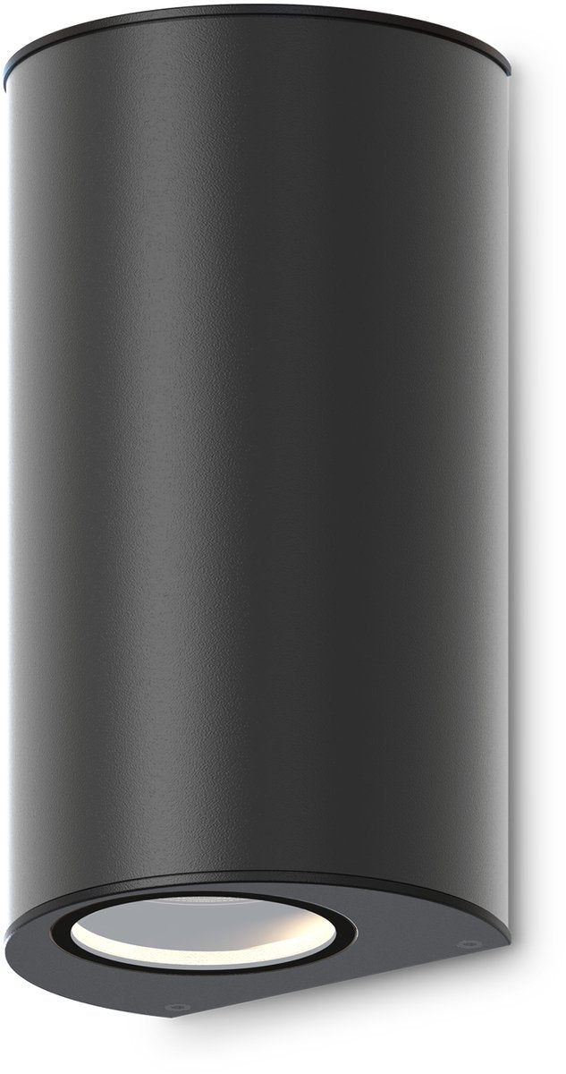 Calex Monza Außenwandleuchte – Up Downlight – Gu10-Fassung – IP54 spritzwassergeschützt – 220–240 V – Schwarz