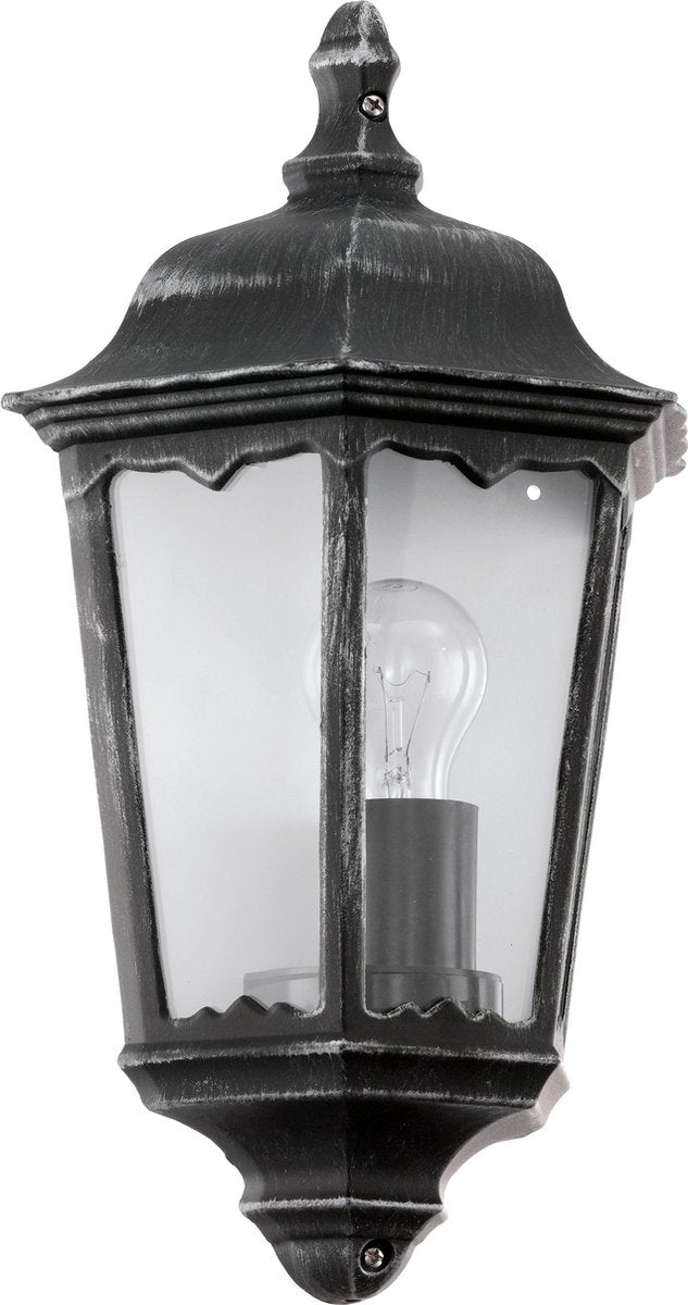 Eglo Navedo - Außenbeleuchtung - Wandleuchte - 1 Licht - Schwarz, Silberpatina