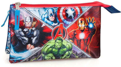 Jim Jam Federmäppchen Avengers Marvel Federmäppchen 3 Fächer mit 2 Reißverschlüssen
