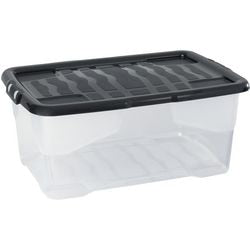 Aufbewahrungsbox Kurve xw202-clr blk-ex 42l transparent schwarz