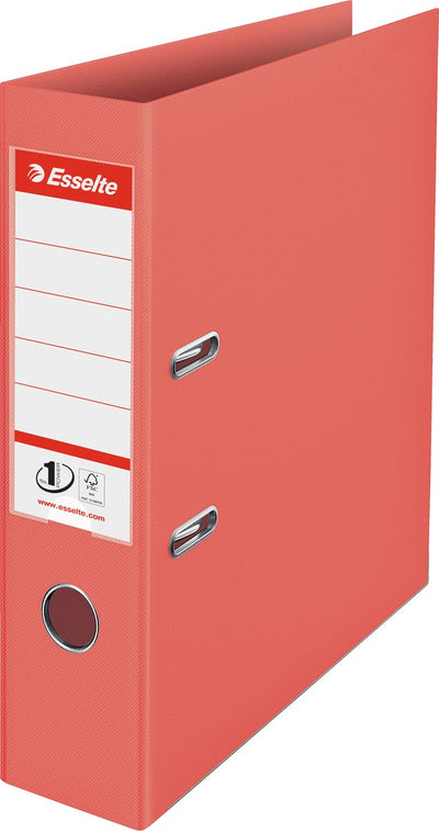 Esselte No.1 Colour'breeze A4-Ordner für 500 Blatt – Rückenbreite 75 Millimeter – leichter und stabiler Ordner – Koralle