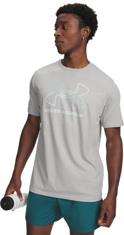 Under Armour UA GL Foundation Update SS-Gry Herren-Sportshirt – Grau – Emaille-Blau – Illusionsgrün