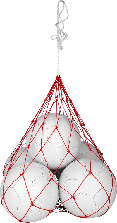 Avento Ballnetz für 5 Bälle - rot weiß