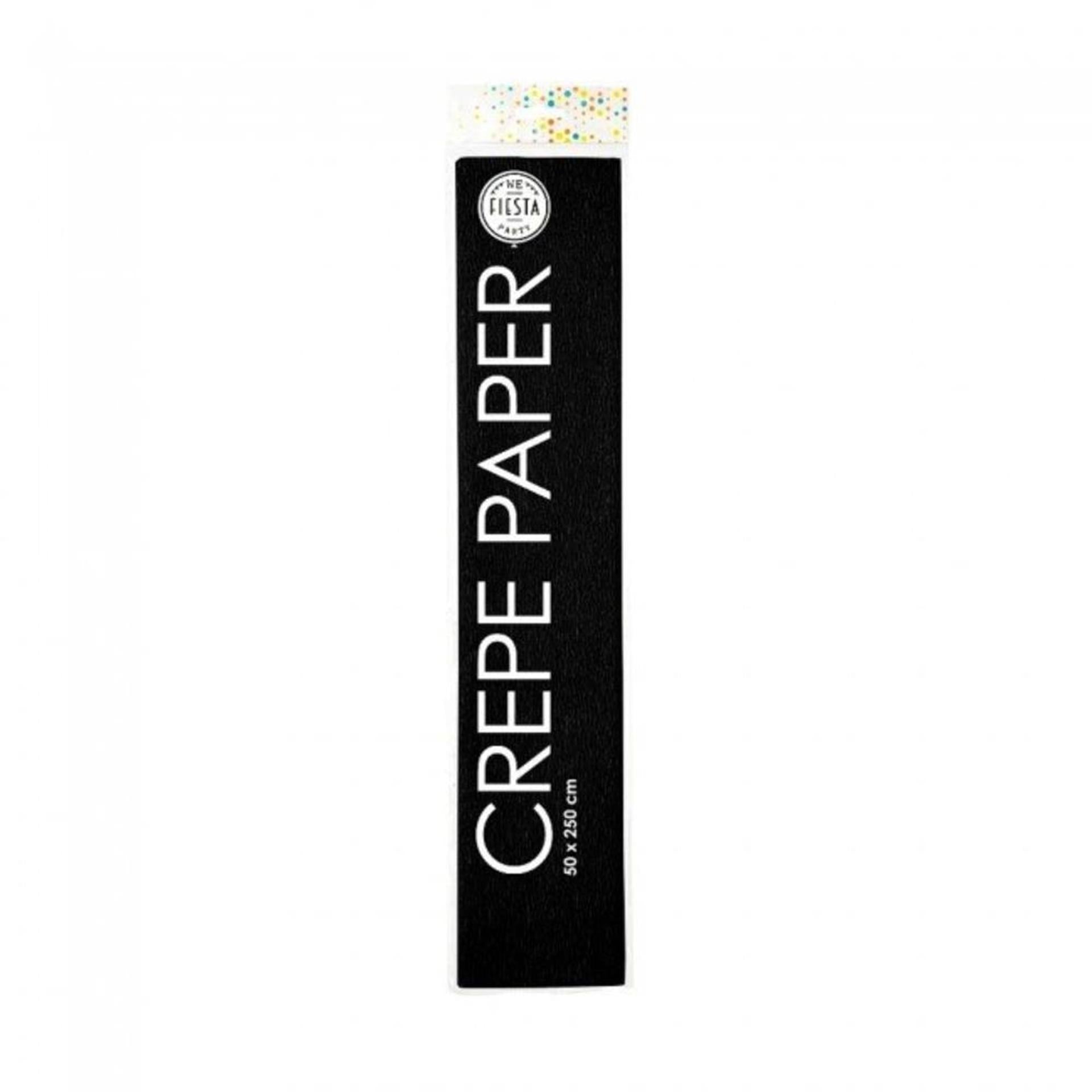 Globos Krepppapier 50x250 schwarz Packung mit 12 Rollen