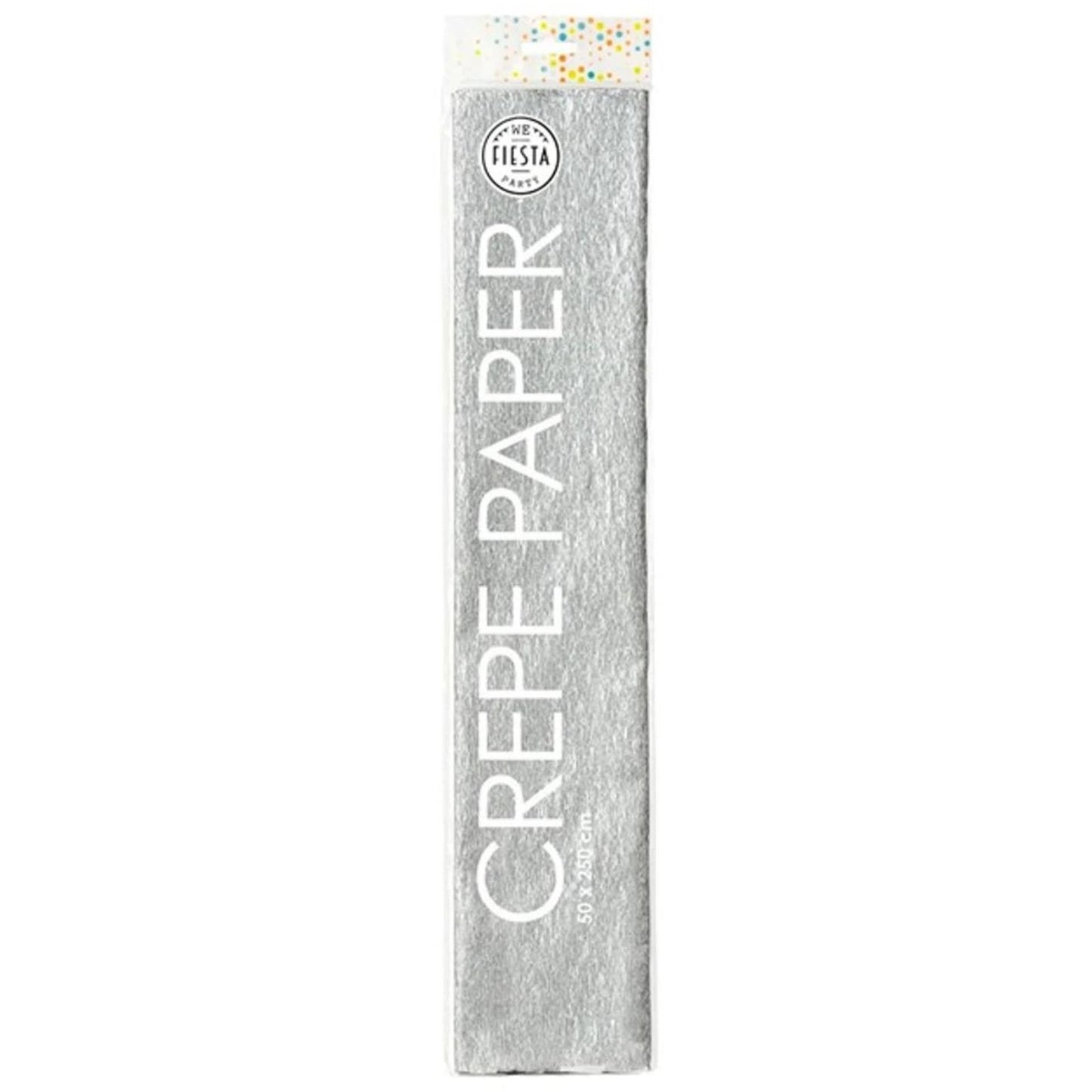 Globos Crepe Paper Silber, 50x250 cm