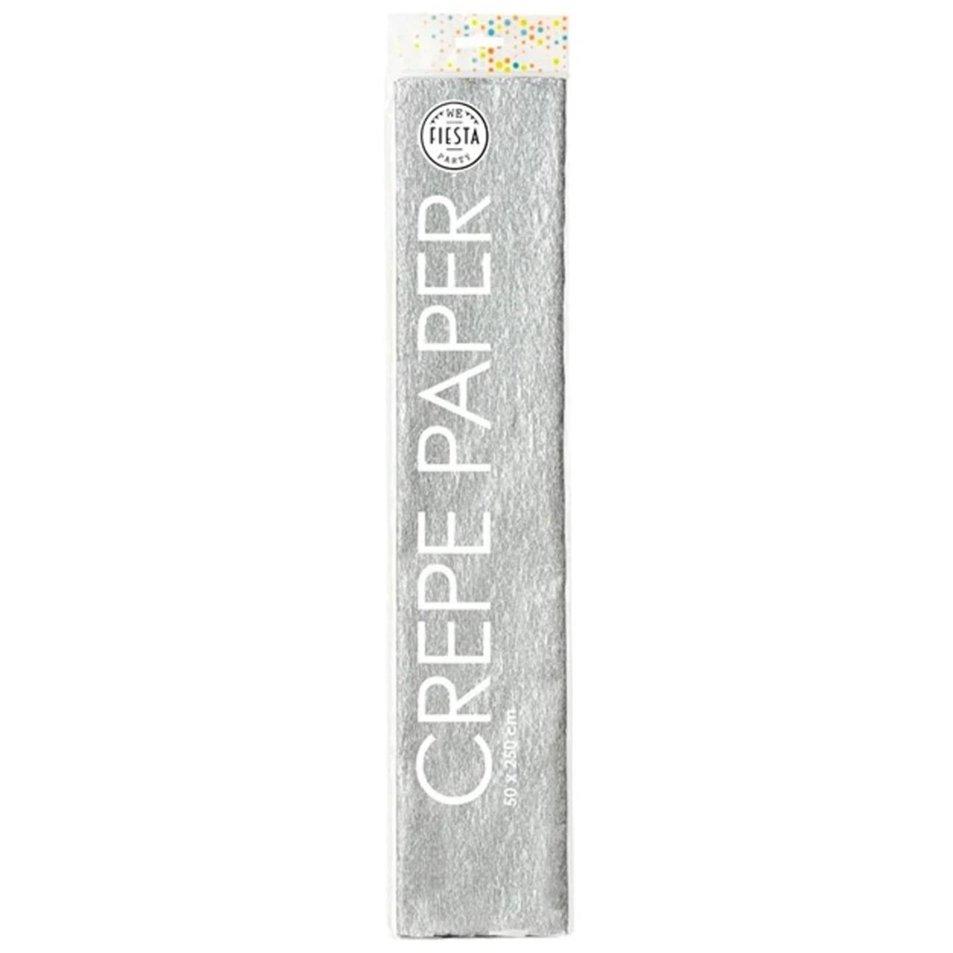 Globos Crepe Paper Silber, 50x250 cm