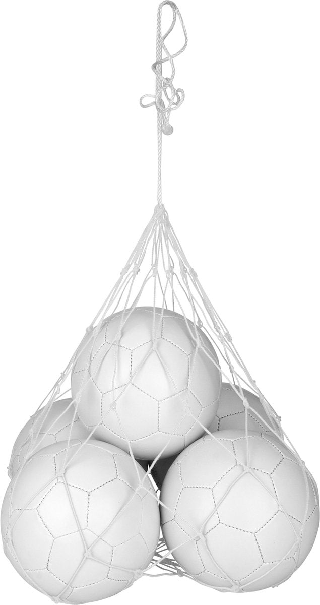 Avento Ballnetz für 5 Bälle - weiß