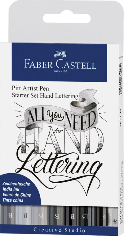 Faber Castell Faber Castell FC-267118 Zeichen Marker Faber-Castell Pitt Künstler Pen Handlettering 8-teiliger Beutel