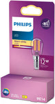 Philips LED-Lampe – T25-Lampenform – Kühlschranklampe mit E14-Fassung – warmweißes Licht: 2700 K – 12 W – klares Glas