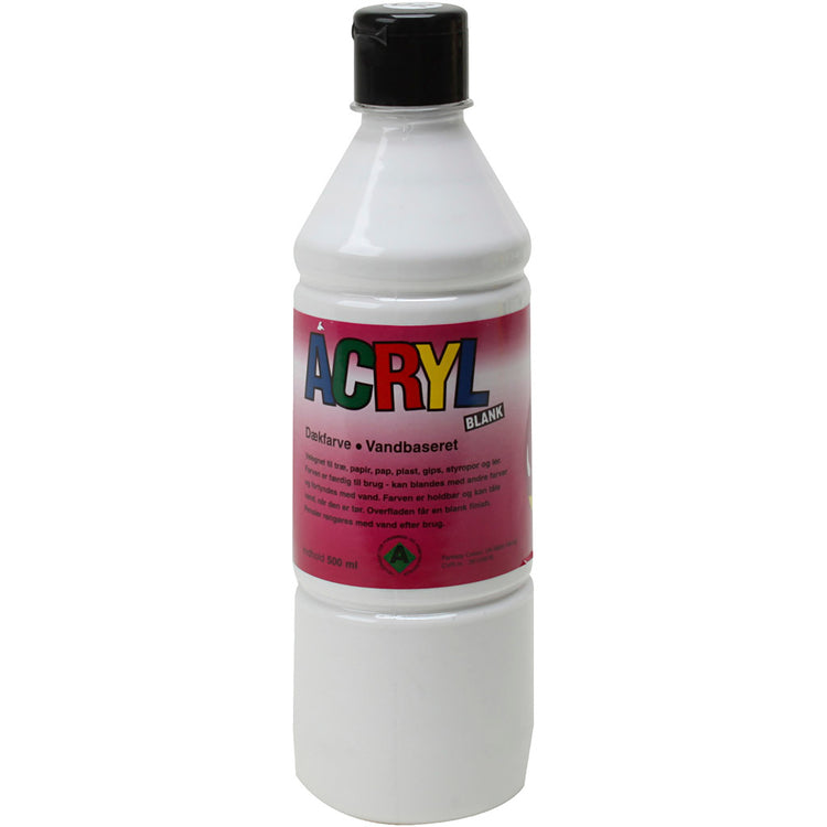 Acrylfarbe, weiß, 500 ml 1 Flasche