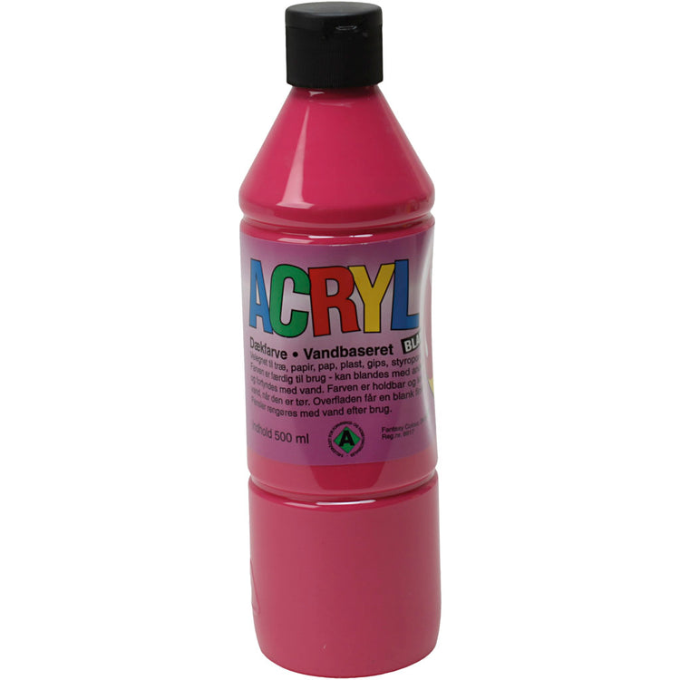 Acrylfarbe, Primärrot, 500 ml 1 Flasche