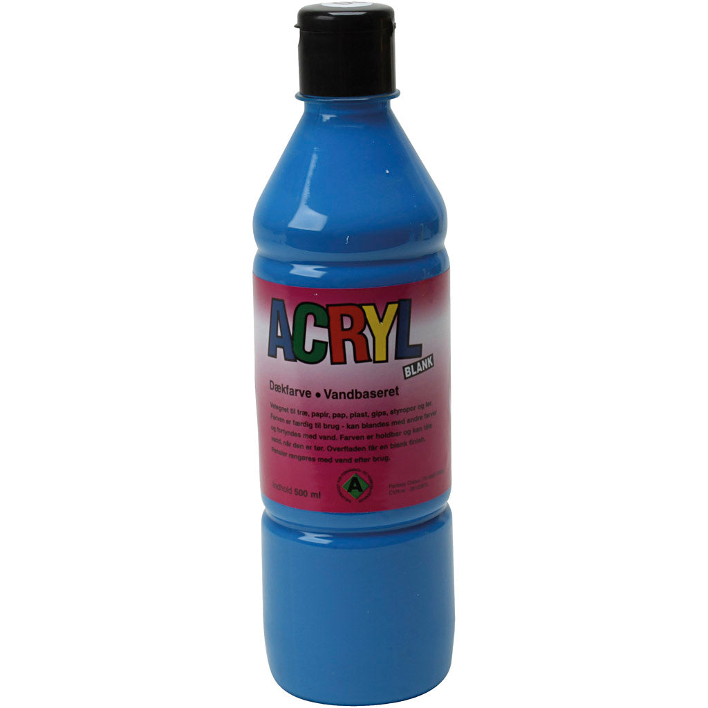 Acrylfarbe, primärblau, 500 ml 1 Flasche