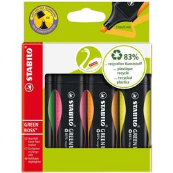 Stabilo Green Boss Marker, 4st.