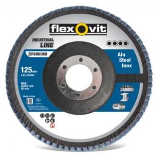 Flexovit Flachfächerscheibe 115x22 R842 P80 konisch | 10 Stk